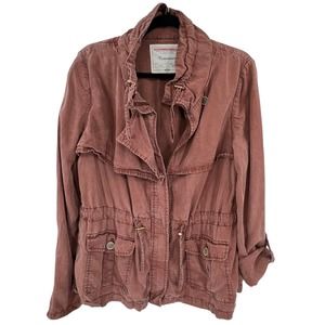 ANTHROPOLOGIE Cartonnier Influential Anorak Jacket SZ 12 Utility Safari Jacket